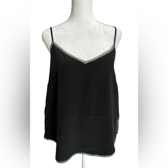 Zadig & Voltaire Black Silk & Lace Camisole Top - Picture 1 of 16